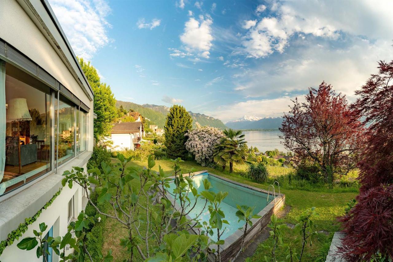 Rooms In Splendid Apartment With Parking-Stunning Lake View Montreux Eksteriør bilde