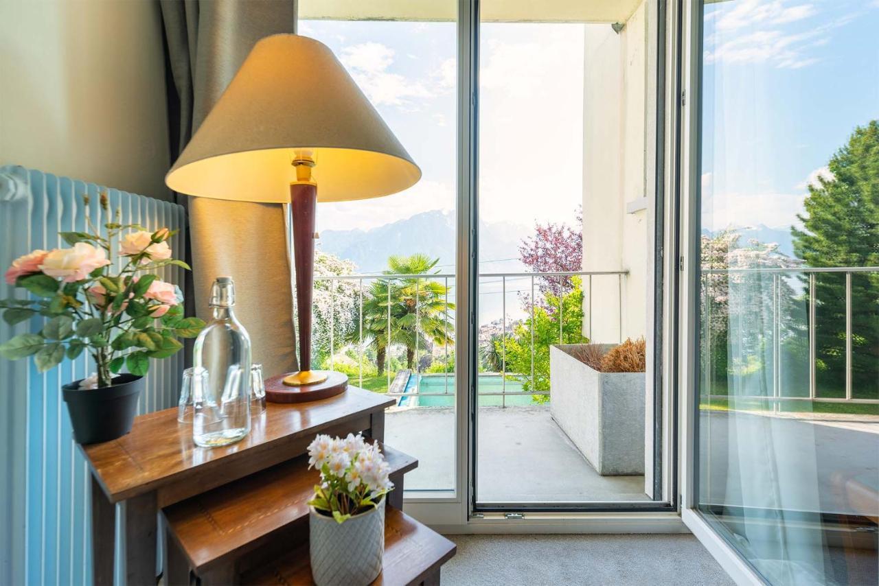 Rooms In Splendid Apartment With Parking-Stunning Lake View Montreux Eksteriør bilde