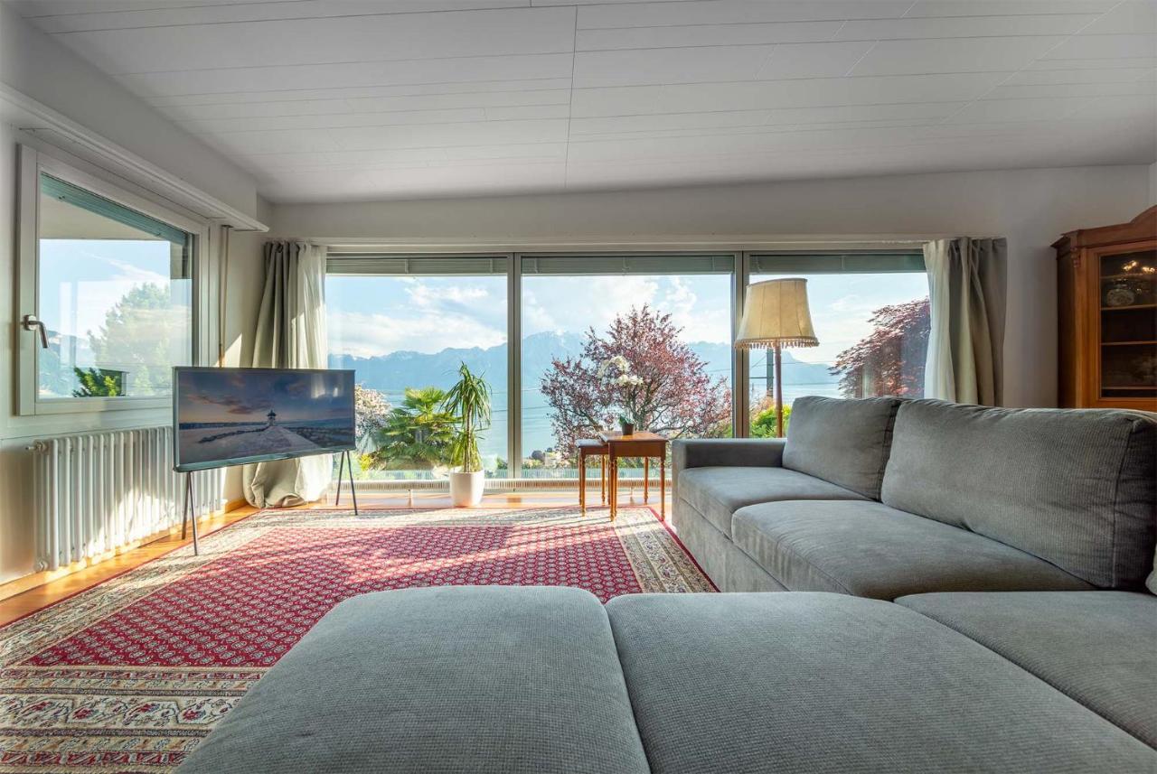 Rooms In Splendid Apartment With Parking-Stunning Lake View Montreux Eksteriør bilde