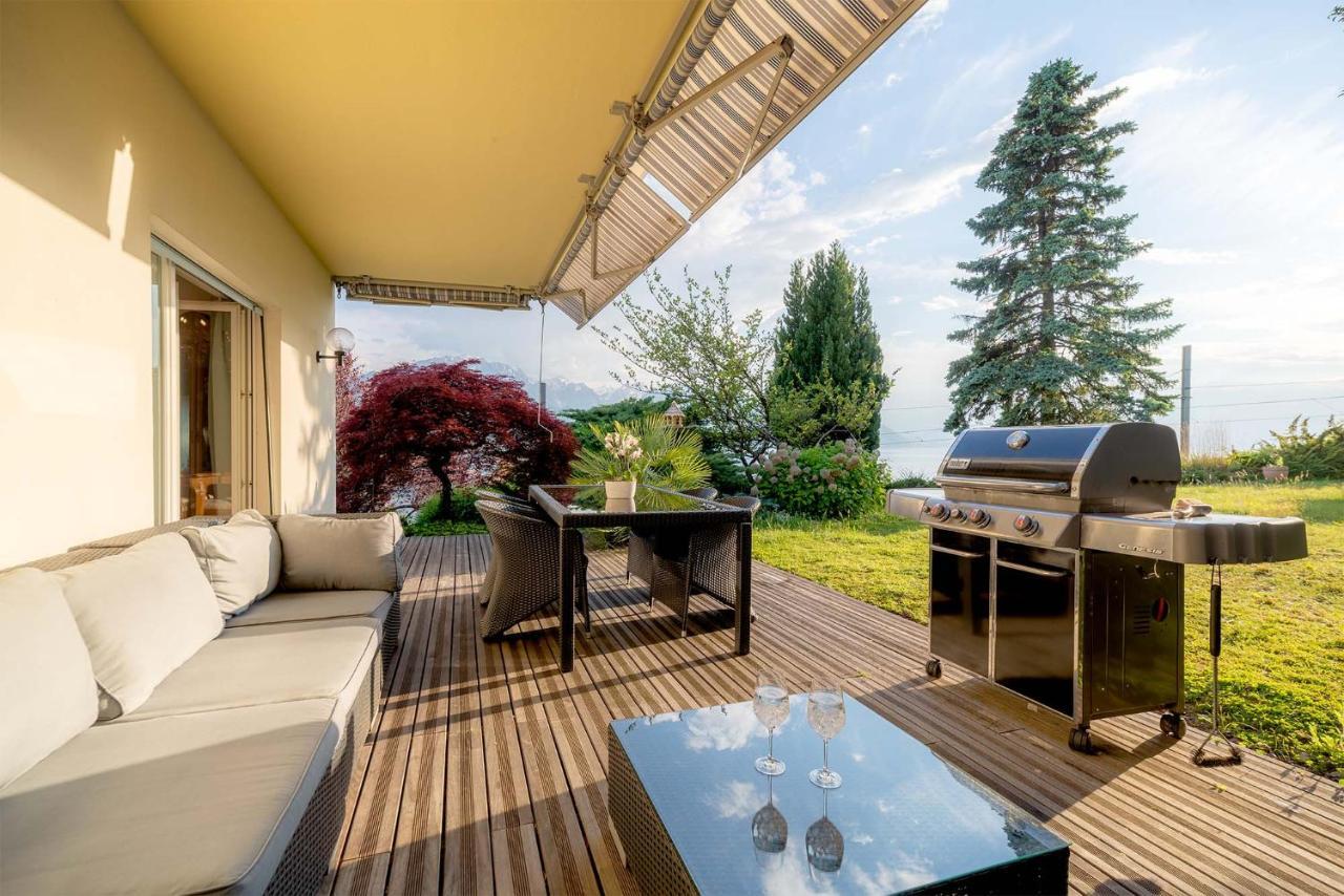 Rooms In Splendid Apartment With Parking-Stunning Lake View Montreux Eksteriør bilde