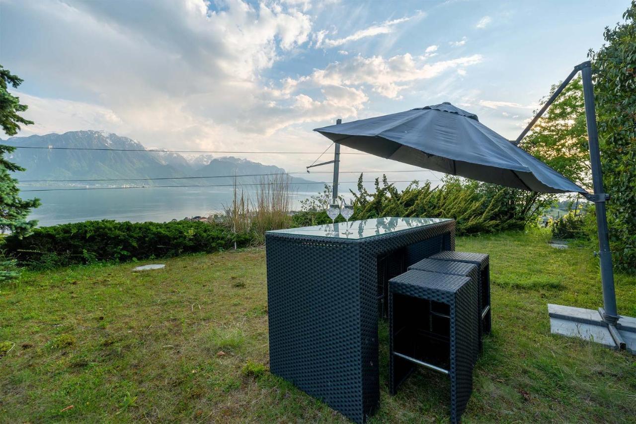 Rooms In Splendid Apartment With Parking-Stunning Lake View Montreux Eksteriør bilde